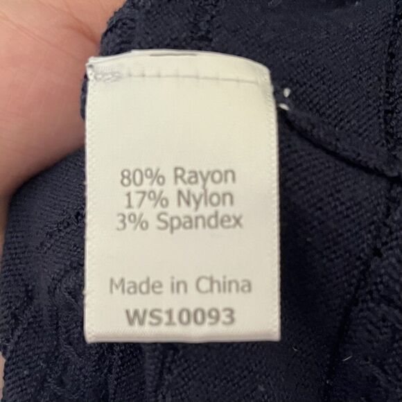 41 Hawthorn Hauthie Pointelle 3/4 Sleeve Pullover Sweater Top Women’s Large - Picture 4 of 7